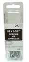 SCREW GALV ZINC WHITE 1-1/2IN 