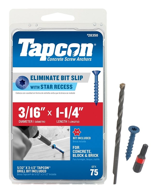 SCREW MASONRY PH 3/16X1-1/4   
