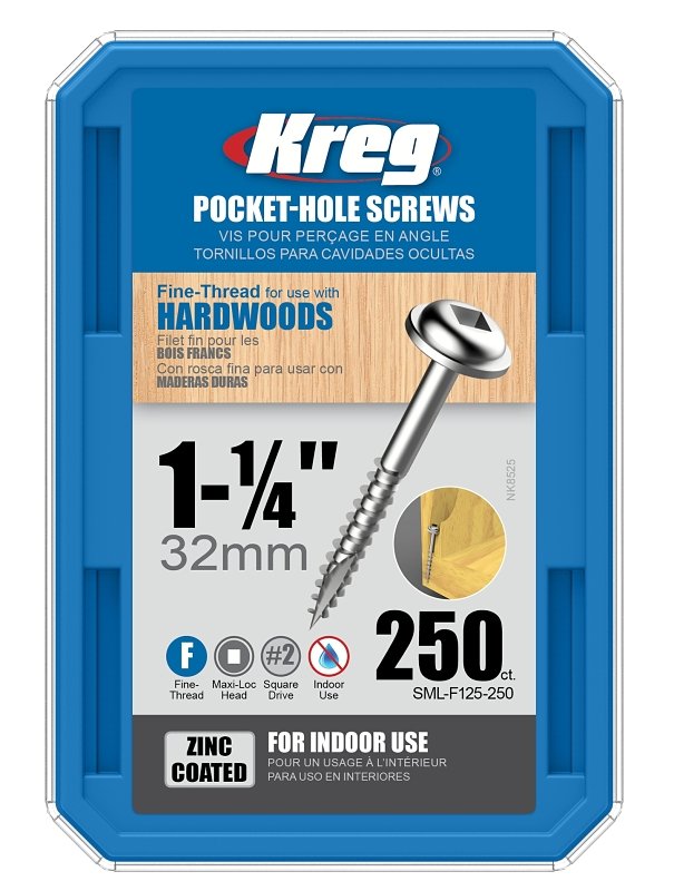 SCREW PCKT 7 FINE 1-1/4 250CT 