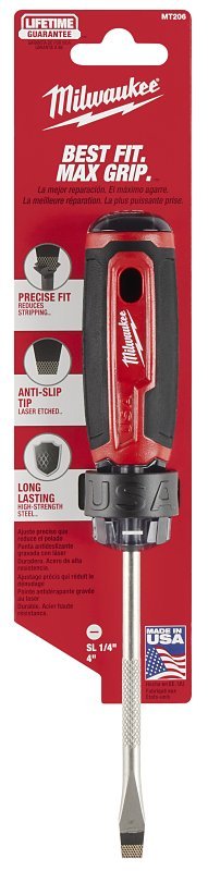 SCREWDRIVER SLOTTED 1/4 X 4IN 