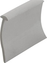 SEAL SHWR DR HLF RND 36IN BLK 