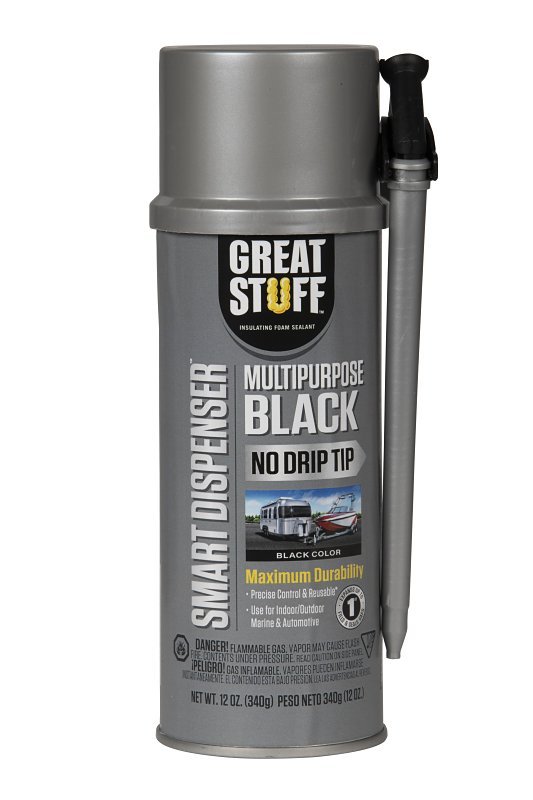 SEALANT FOAM MPUR BLACK 12OZ  