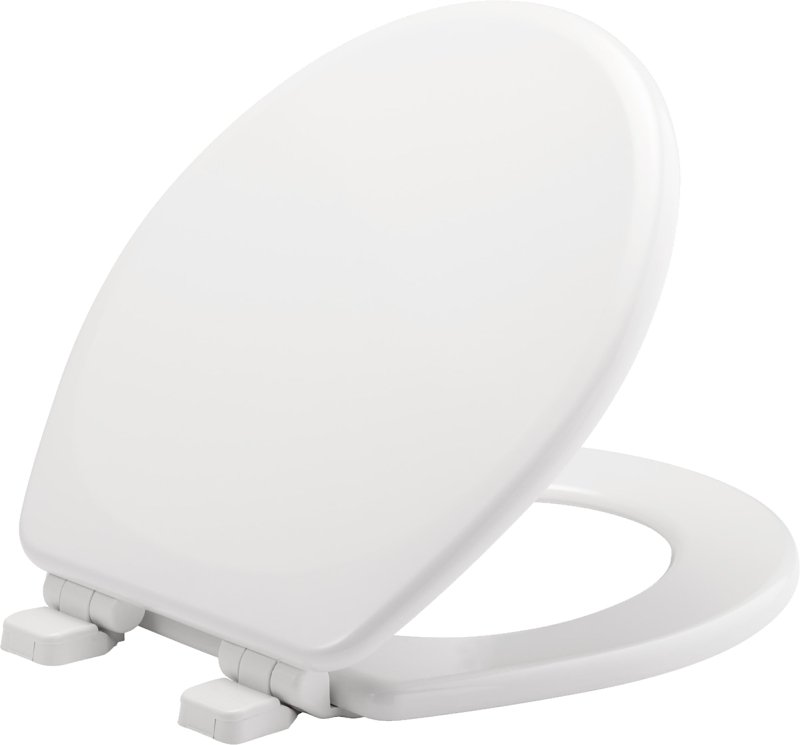 [7406051] SEAT TOILET MLDWOOD RND WHITE 