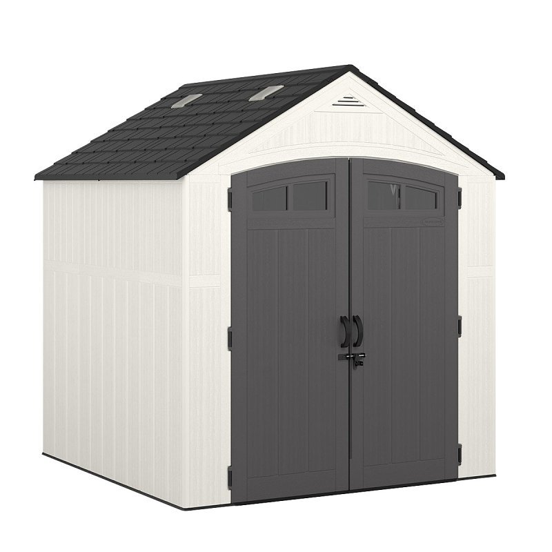 SHED STORAGE WHITE/BLACK 7X7FT