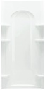 SHOWER WALL CRVD BK ENSEMBLE36