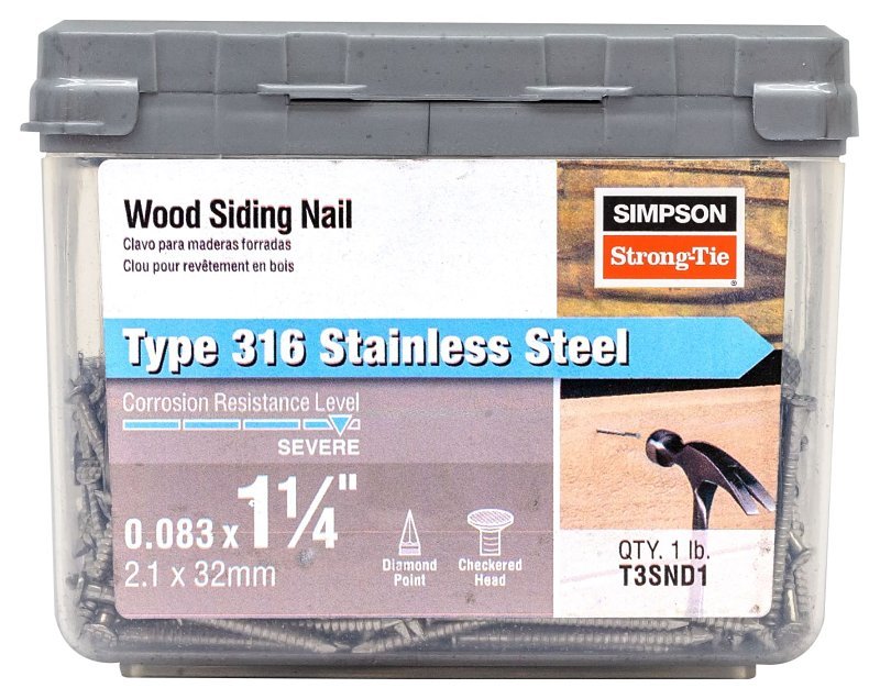 SIDING NAIL SS 14GA 3DX1-1/4IN