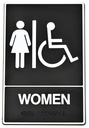 SIGN BRAILLE WMN HANDCAP 6X9IN