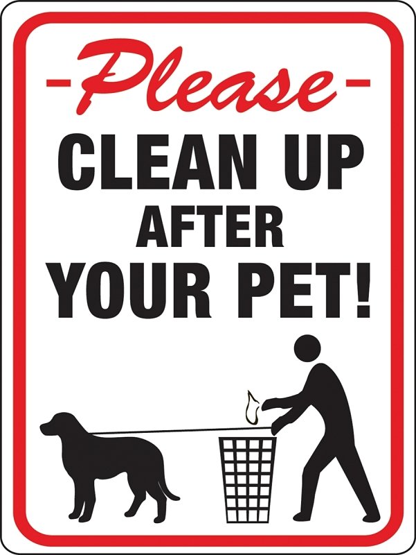 SIGN CLEAN UP AFTER YOUR PET  