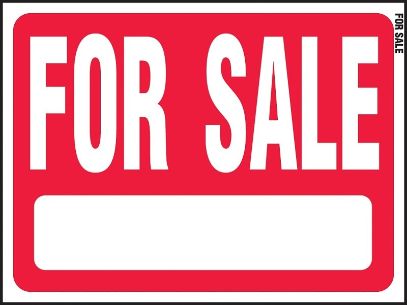SIGN FORSALE RED/WHITE PLASTIC