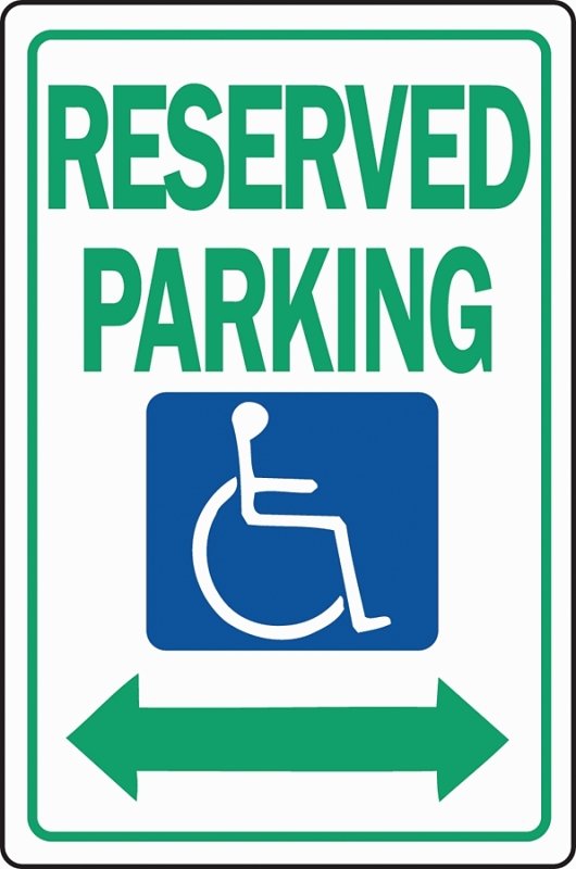 SIGN HANDICAP RESERVE PARKING 