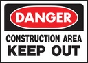 SIGN OSHA DANGER CONSTRUCTION 