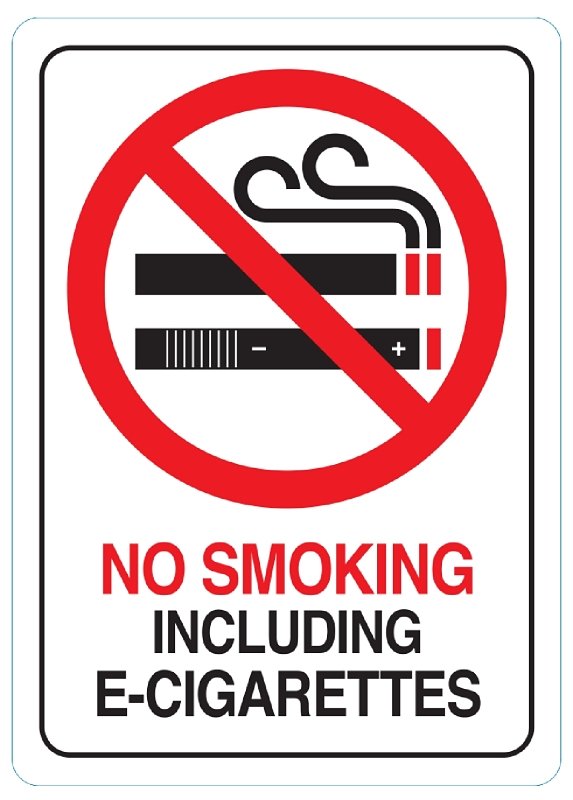 SIGN PLASTC NO SMOKING 5INX7IN
