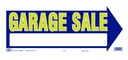 SIGN PLST GARAGESLE ARW 8X18IN