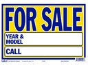 SIGN PLSTC AUTOFOR SLE9X13IN  