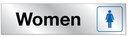SIGN VINYL SLVR WOMEN 2INX8IN 