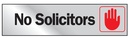 SIGN VNY NO SOLICITORS 2INX8IN