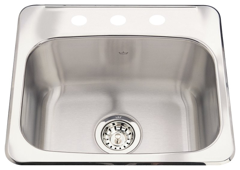SINK SINGLE BOWL SS 19X17X8IN 