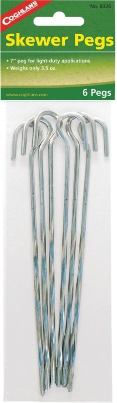 SKEWER PEGS STEEL 7 INCH 6 PCK