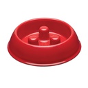 SLOW FEEDER BOWL PLST RED 12OZ