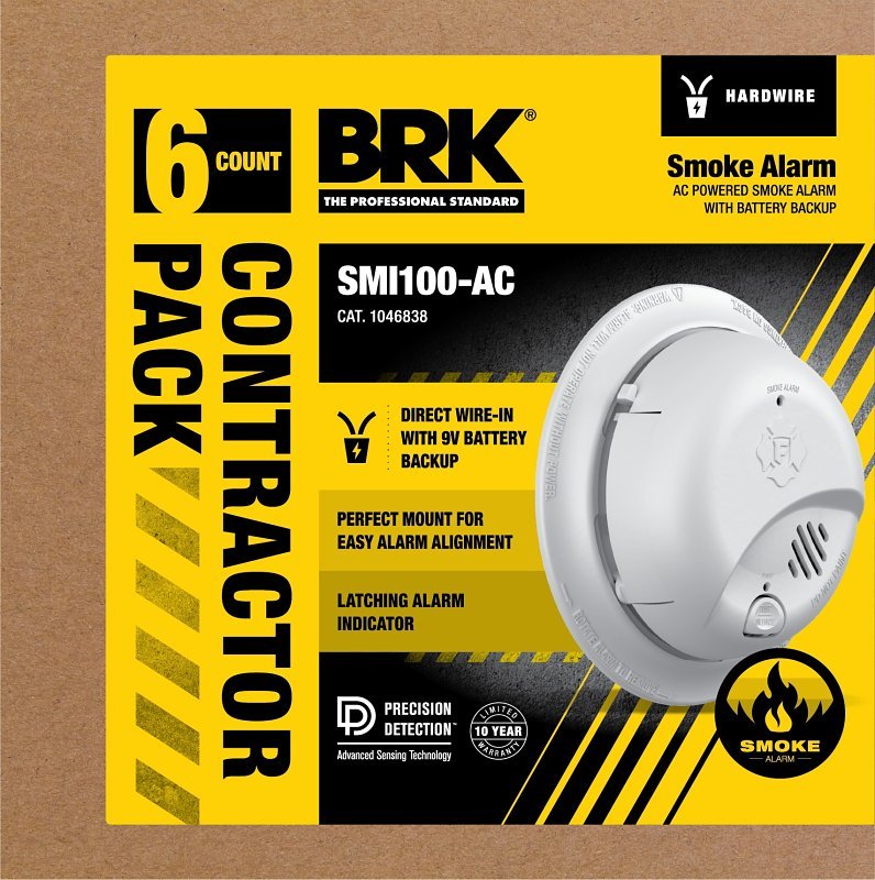 SMOKE ALARM AC/DC ION 10YEAR  