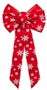 SNOWFLAKE RED-WHT VLVT 12X26IN