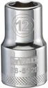 SOCKET 1/2 DRIVE 6PT 12MM     