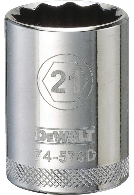 SOCKET 1/2IN DRIVE 12PT 21MM  