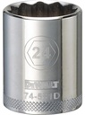 SOCKET 1/2IN DRIVE 12PT 24MM  
