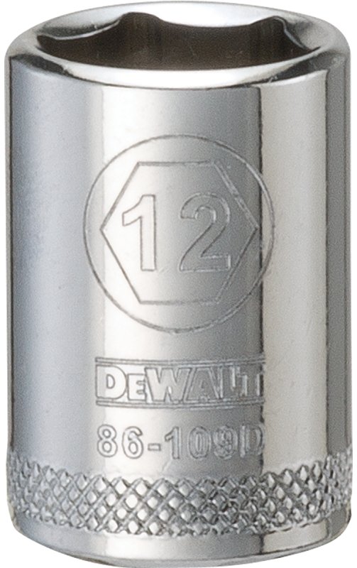 SOCKET 1/4 DRIVE 6PT 12MM     