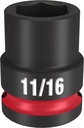 SOCKET 6 POINT STD 1/2X11/16IN