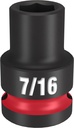 SOCKET 6 POINT STD 1/2X7/16IN 