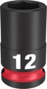 SOCKET 6 POINT STD 3/8INX12MM 