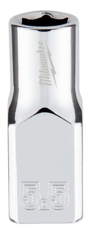 SOCKET 6-PT CHROME 1/4INX5.5MM