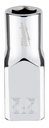 SOCKET 6-PT CHROME 1/4INX5.5MM