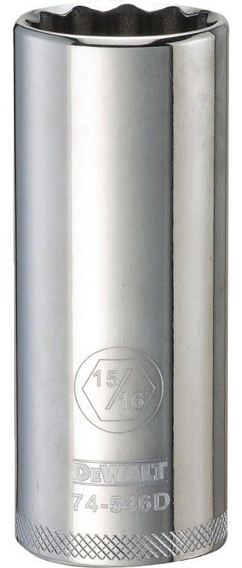 SOCKET DEEP 1/2DR 12PT 15/16IN