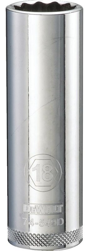 SOCKET DEEP 1/2DRIVE 12PT 18MM