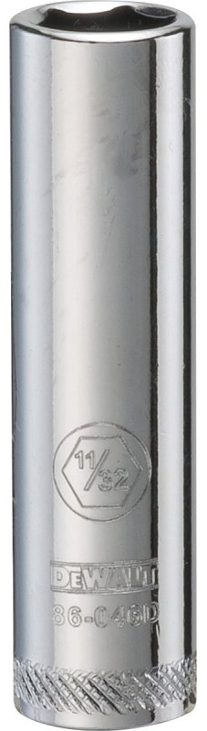 SOCKET DEEP 1/4DR 6PT 11/32IN 
