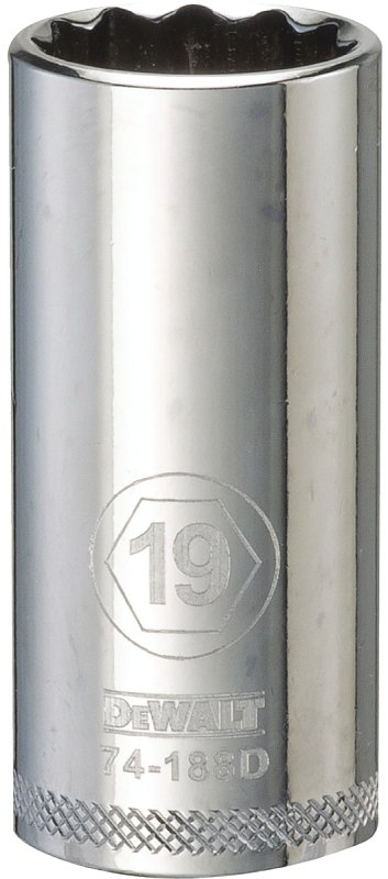 SOCKET DEEP 3/8DRIVE 12PT 19MM