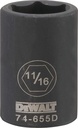 SOCKET IMPACT 1/2DR 6PT 11/16 