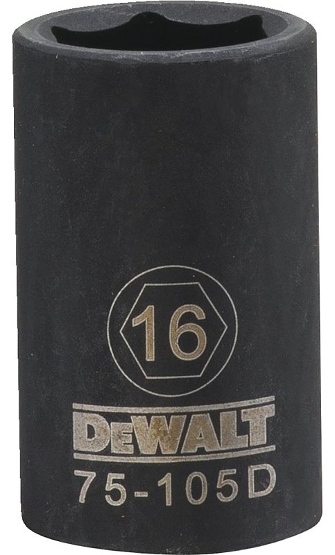 SOCKET IMPACT 1/2DR 6PT 16MM  