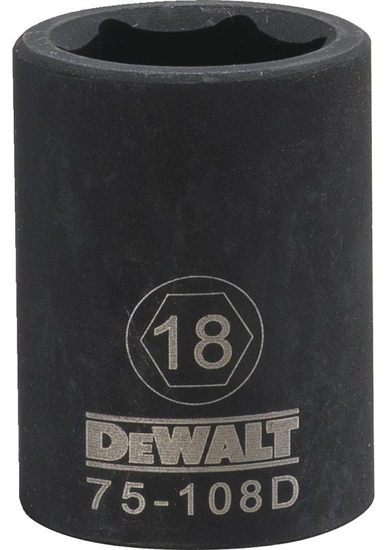 SOCKET IMPACT 1/2DR 6PT 18MM  