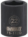 SOCKET IMPACT 1/2DR 6PT 22MM  
