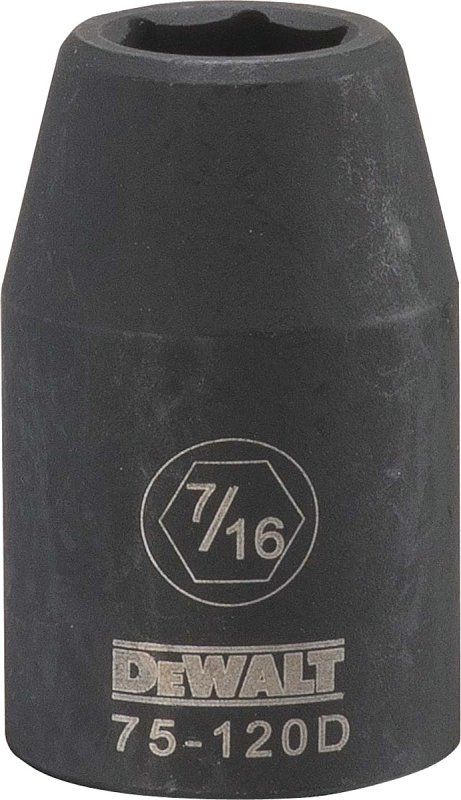 SOCKET IMPACT 1/2DR 6PT 7/16IN