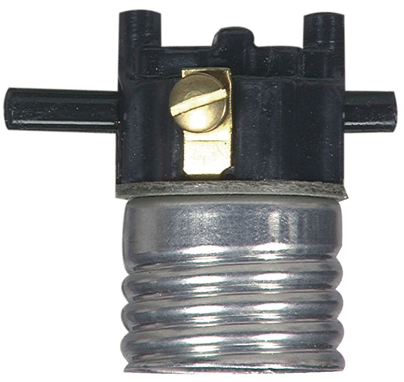 SOCKET LAMP INT PTHRUSWTCH BLK