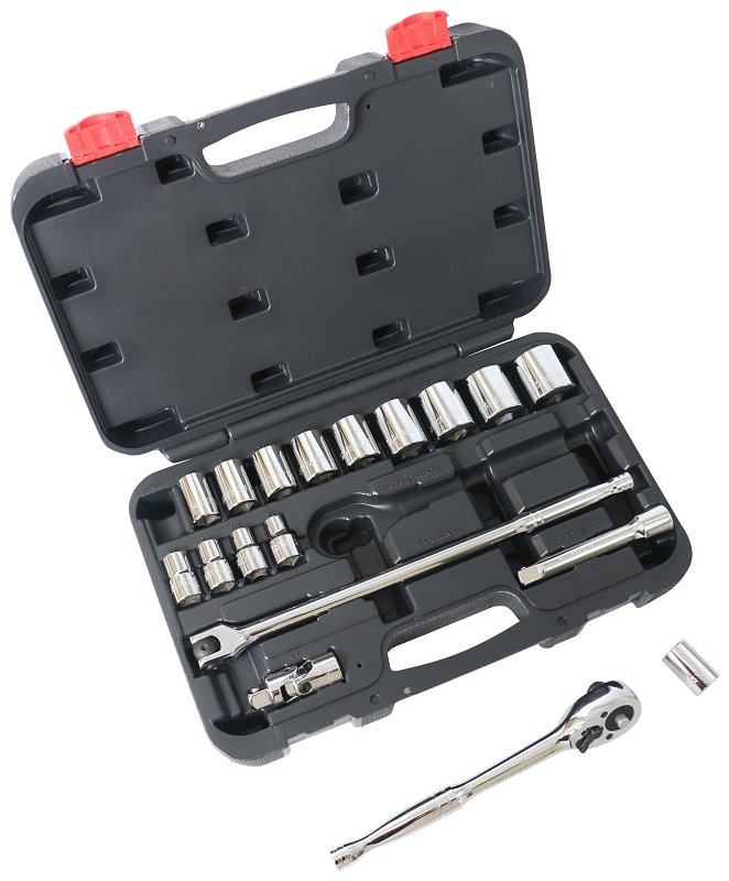 SOCKET SET 19PC 1/2DRIVE SAE  