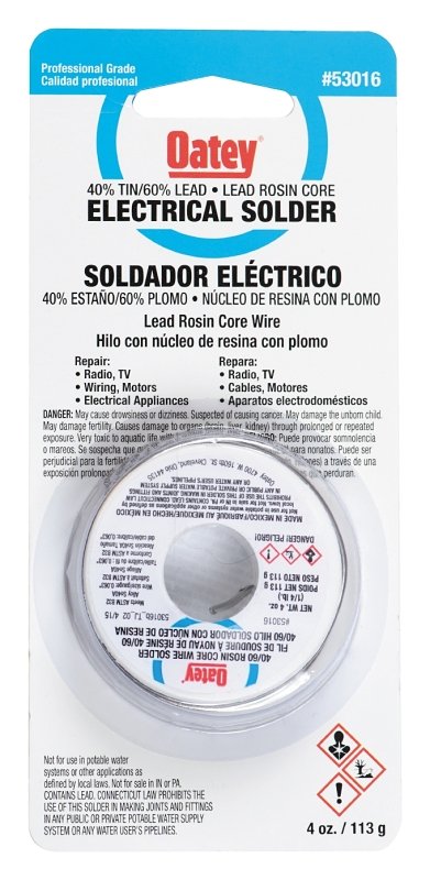 SOLDER ROSIN CORE 40/60 1/4LB 