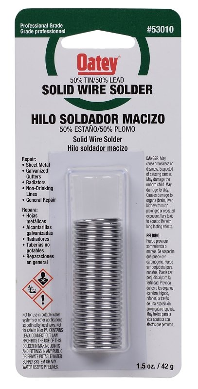 SOLDER WIRE 1OZ 50/50 SOLID   