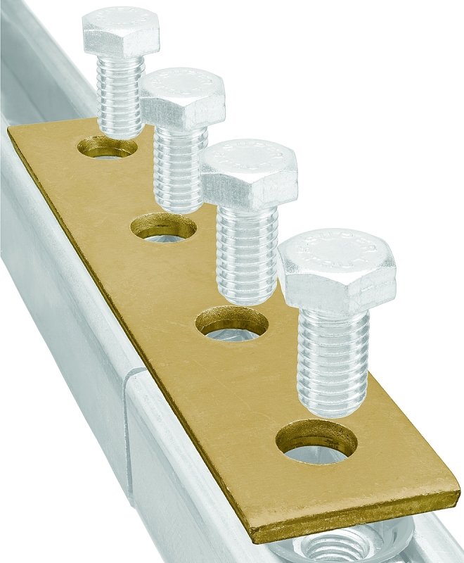 SPLICE PLATE GLD/GLV STL 4HOLE
