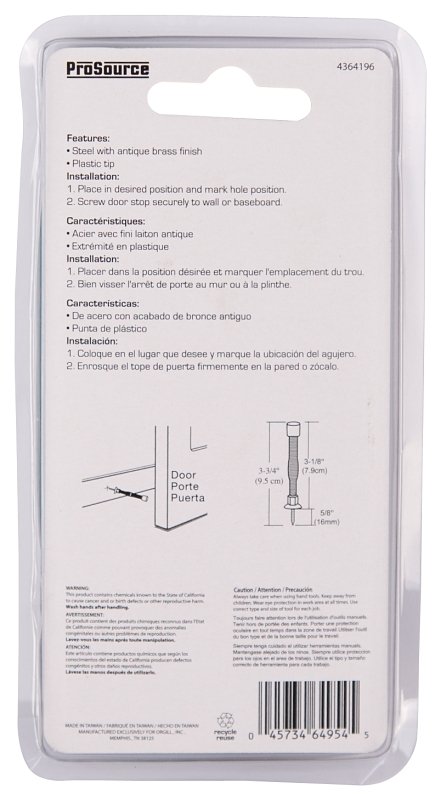 SPRING DOOR STOP ANT BRS      