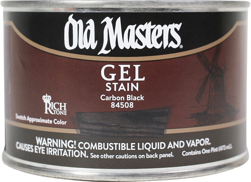 STAIN GEL CARBON BLACK 1PT    